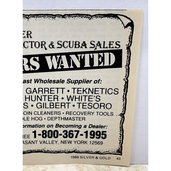 Hudson River Metal Detector Scuba Sales Print Ad Vintage 80s Pleasant Valley NY - Picture 5 of 6